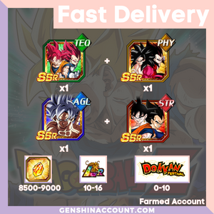 DRAGON BALL Z DOKKAN BATTLE - Farmed Starter Account ( Japan | iOS ) - 7th Anniversary Campaign + Goku (Ultra Instinct) + Goku & Vegeta (Angel)