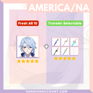 Genshin Impact Starter Account - Kamisato Ayato With 5-Stars Sword Haran Geppaku Futsu ( America )