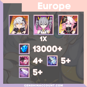 Honkai Impact 3rd 13000+ Crystals Herrscher of the Void Starter Account ( Europe )
